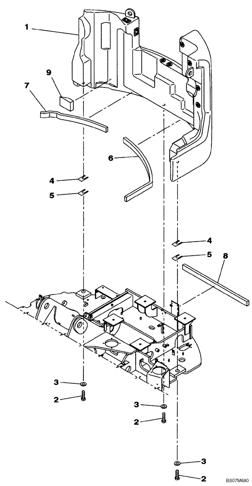 Схема запчастей Case CX80 - (09-04) - COUNTERWEIGHT (09) - CHASSIS