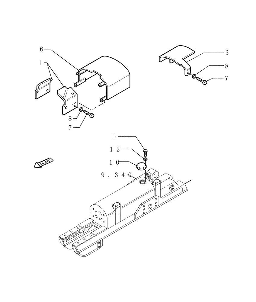 Схема запчастей Case 1850K LT - (2.348[01]) - TRACK GUARDS (04) - UNDERCARRIAGE