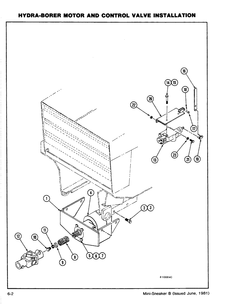 Схема запчастей Case CASE - (6-02) - HYRDA-BORER MOTOR AND CONTROL VALVE INSTALLATION (08) - HYDRAULICS