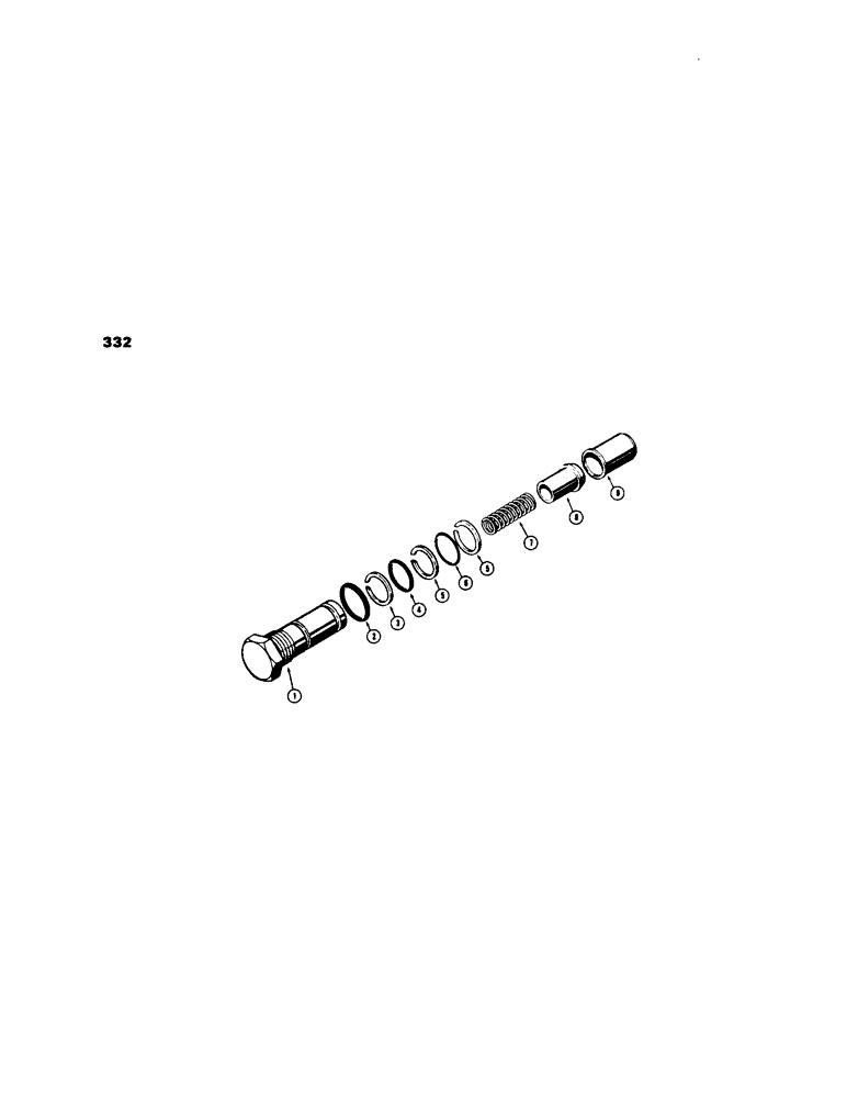 Схема запчастей Case W18 - (332) - CHECK VALVE, L48130 AND L48732 LOADER CONTROL VALVES (08) - HYDRAULICS