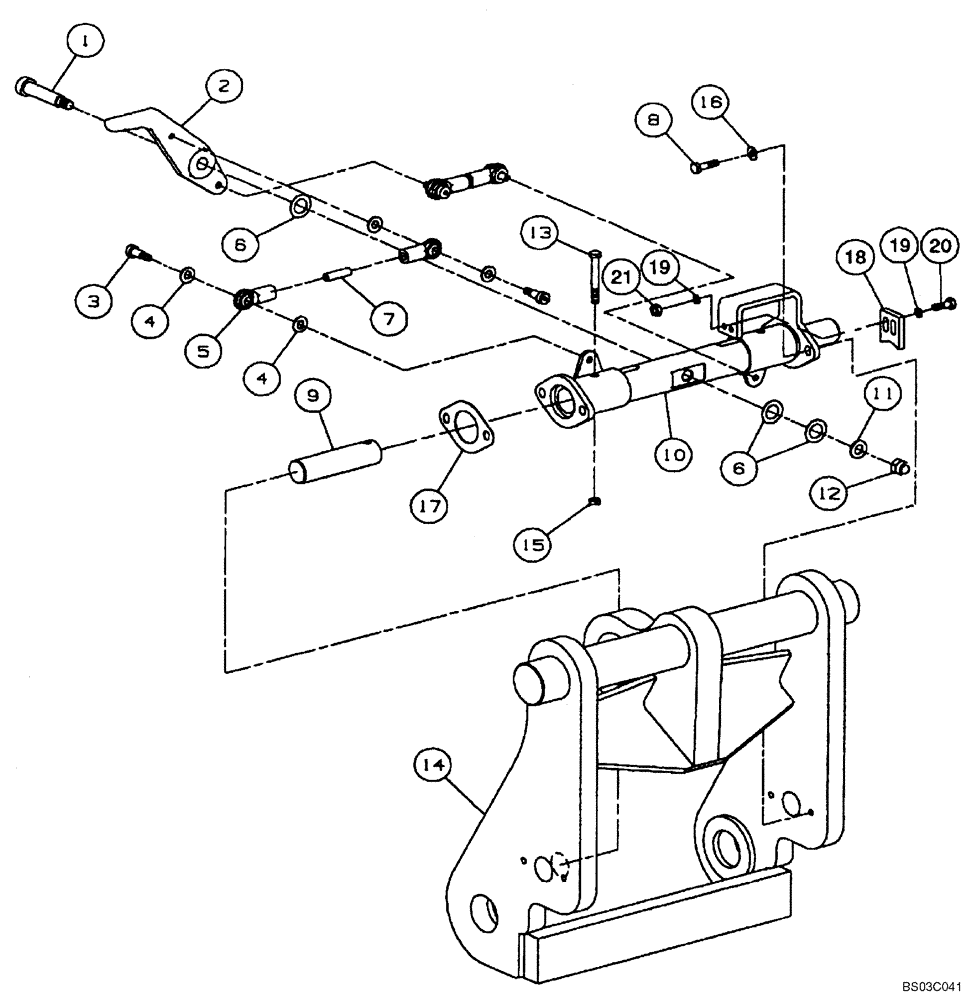 Схема запчастей Case 688G - (9-42A) - QUICK ATTACH APRON (ASN 686GXR JFE0001847; 688G JFE0003612) (09) - CHASSIS/ATTACHMENTS