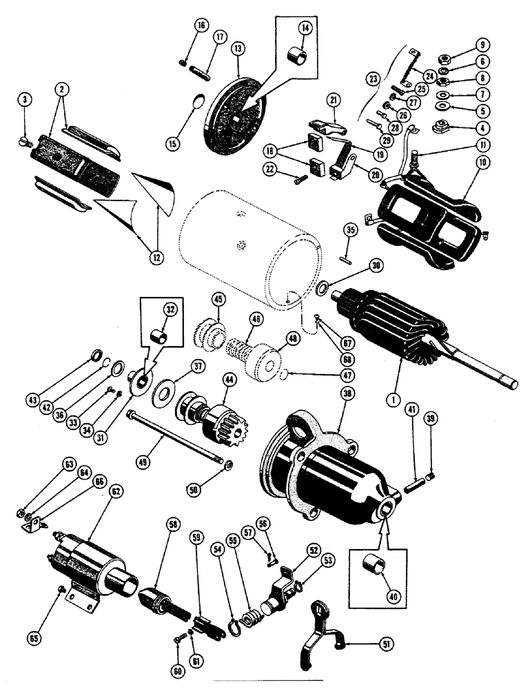 Схема запчастей Case 800 - (090) - (R13863) STARTER ASSY. (06) - ELECTRICAL SYSTEMS