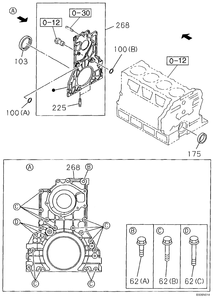 Схема запчастей Case CX210BLR - (02-19) - ENGINE FLYWHEEL HOUSING (02) - ENGINE