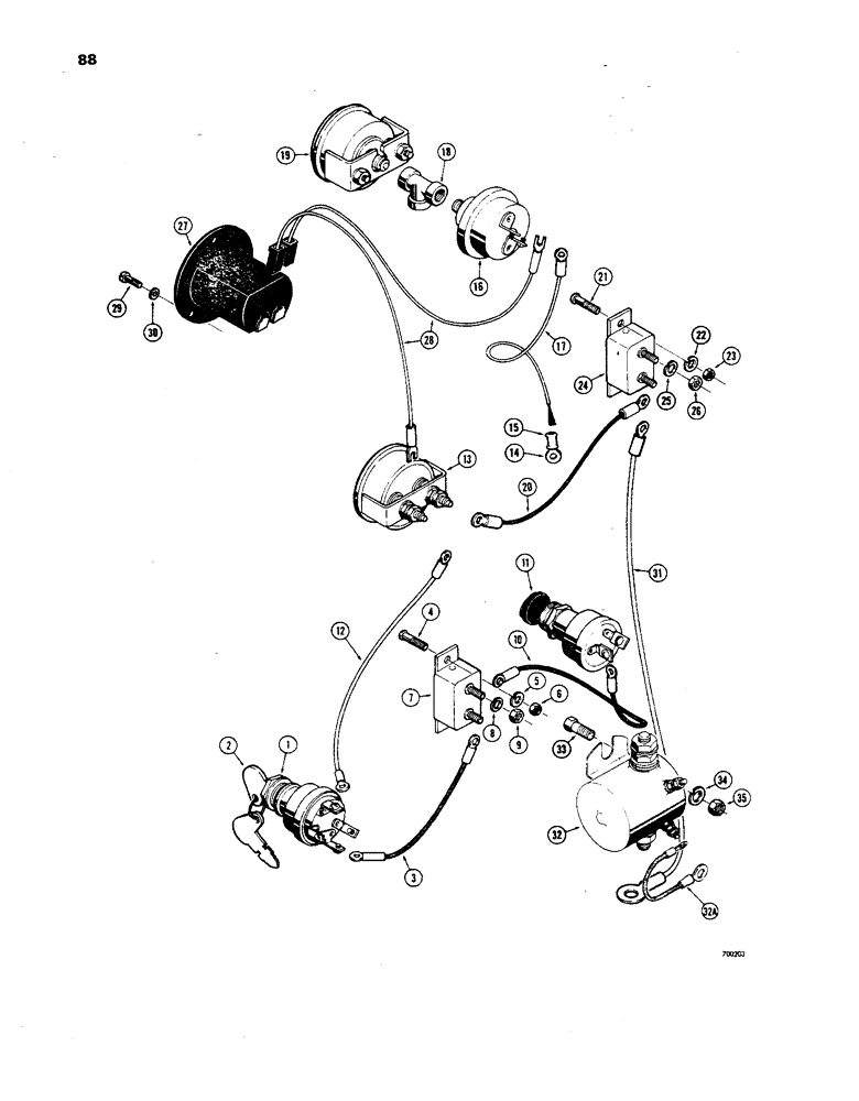 Схема запчастей Case 850 - (088) - INSTRUMENT PANEL WIRING (06) - ELECTRICAL SYSTEMS