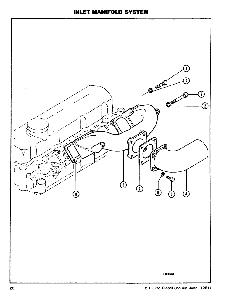 Схема запчастей Case DH4B - (28) - INLET MANIFOLD SYSTEM (10) - ENGINE