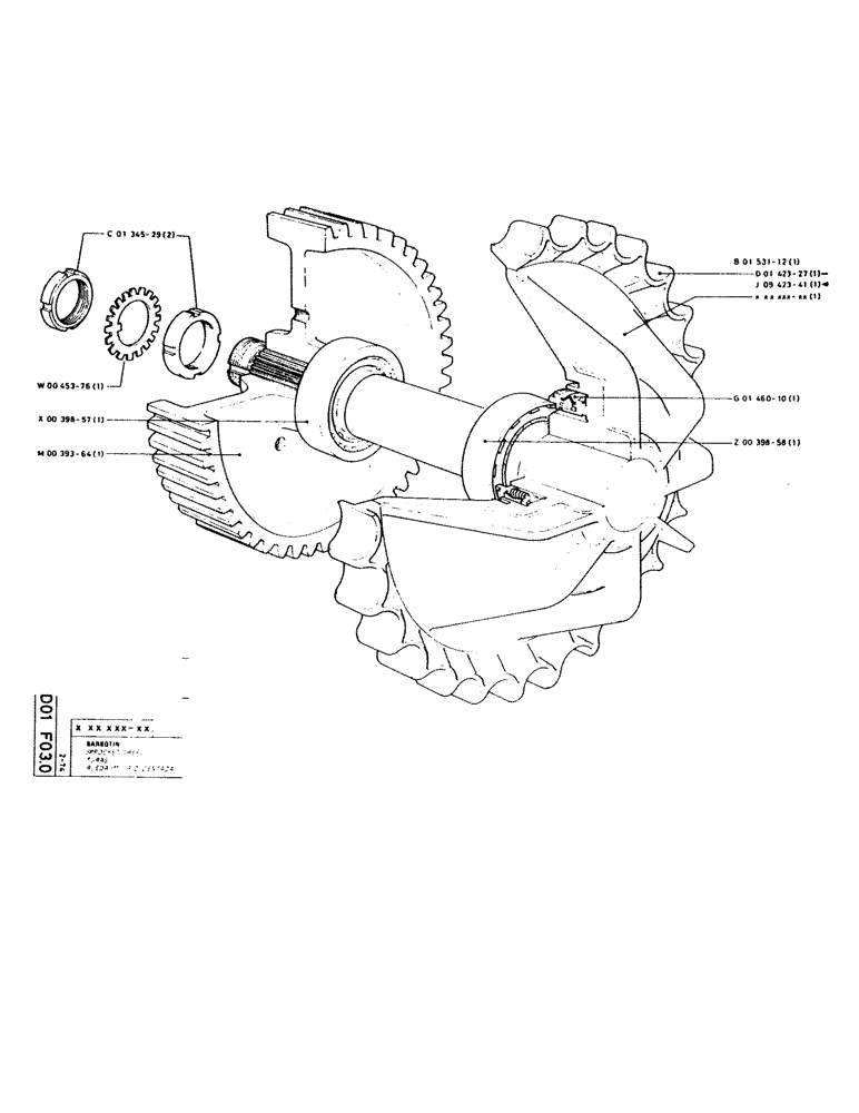 Схема запчастей Case GCK120 - (044) - SPROCKET WHEEL 
