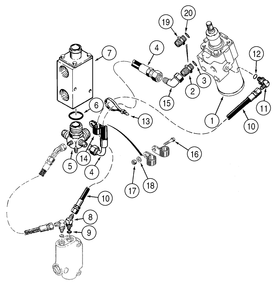 Схема запчастей Case 821C - (05-05) - HYDRAULICS STEERING (05) - STEERING