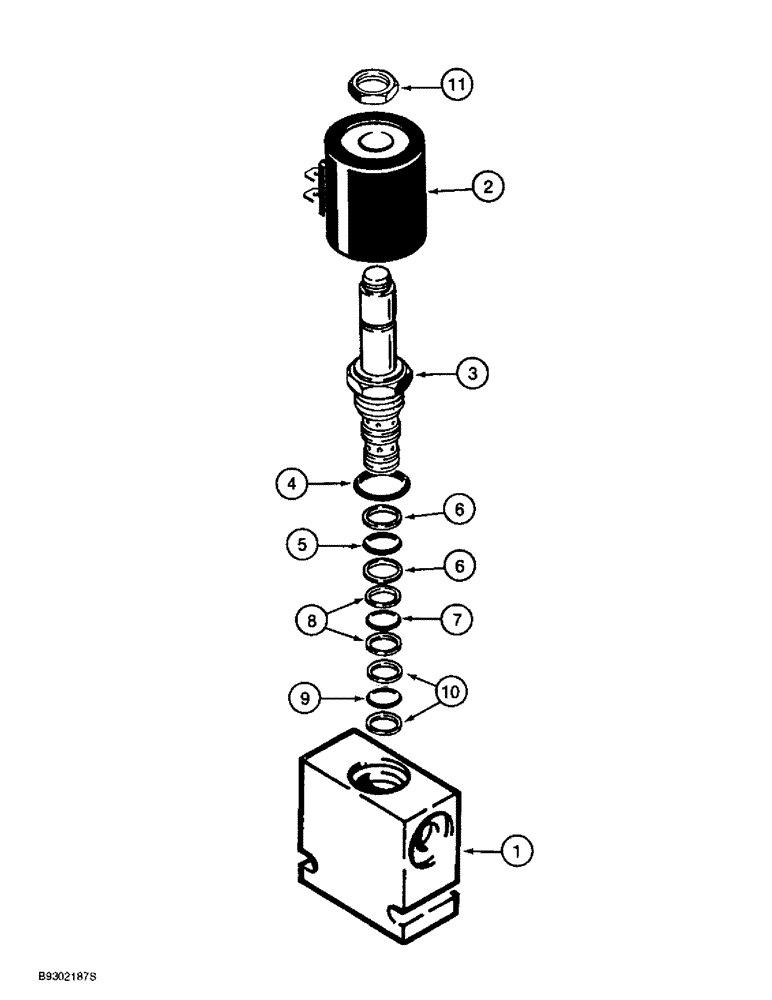 Схема запчастей Case 621B - (8-60) - COUPLER LOCKING SOLENOID VALVE (08) - HYDRAULICS