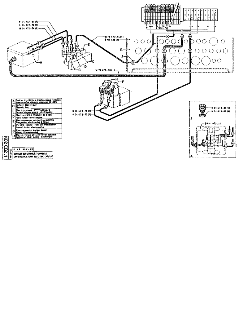 Схема запчастей Case 90BCL - (330) - UPPERSTRUCTURE ELECTRIC CIRCUIT (06) - ELECTRICAL SYSTEMS
