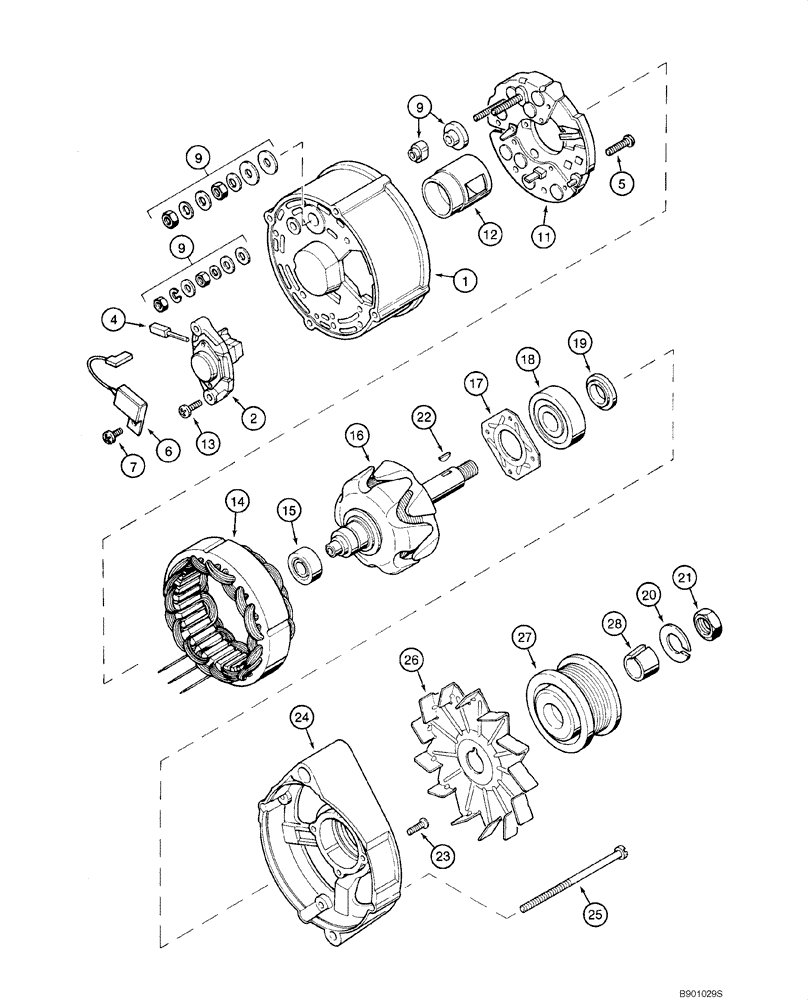 Схема запчастей Case CX130 - (04-12) - ALTERNATOR ASSY (04) - ELECTRICAL SYSTEMS