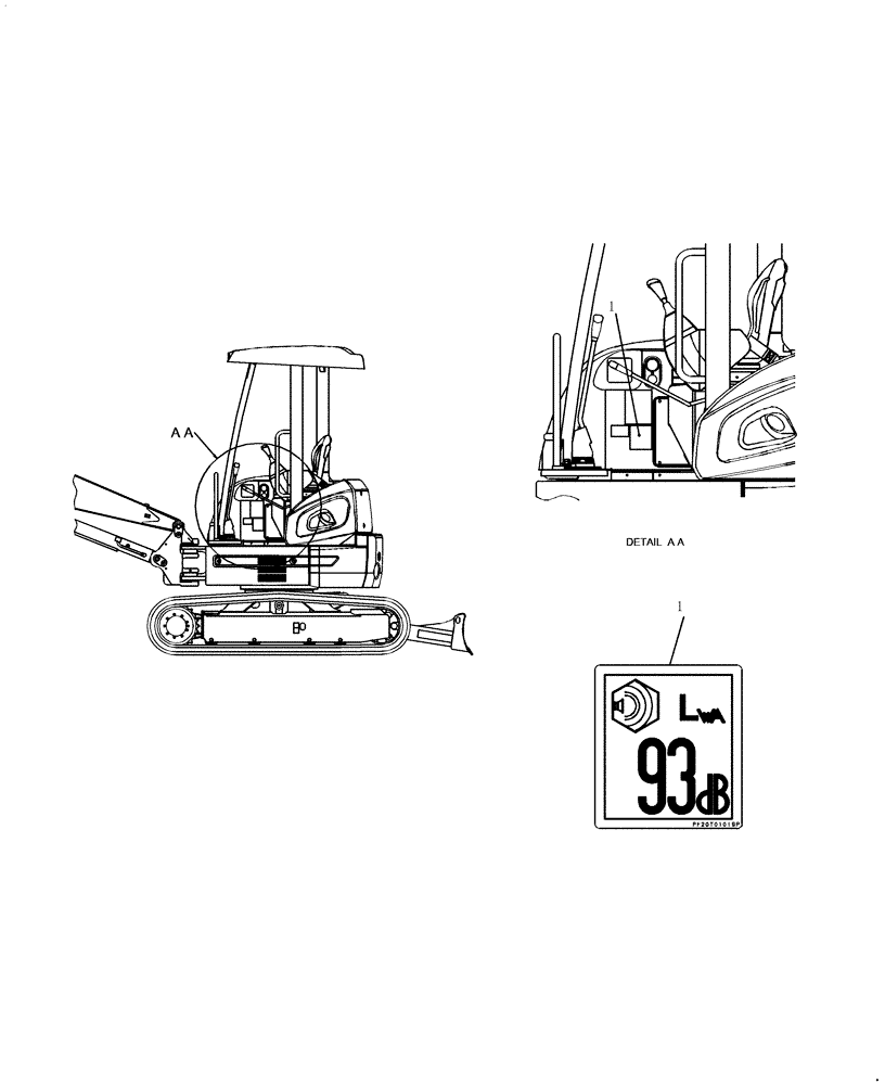 Схема запчастей Case CX27B - (986-18[1]) - DECALS (90) - PLATFORM, CAB, BODYWORK AND DECALS