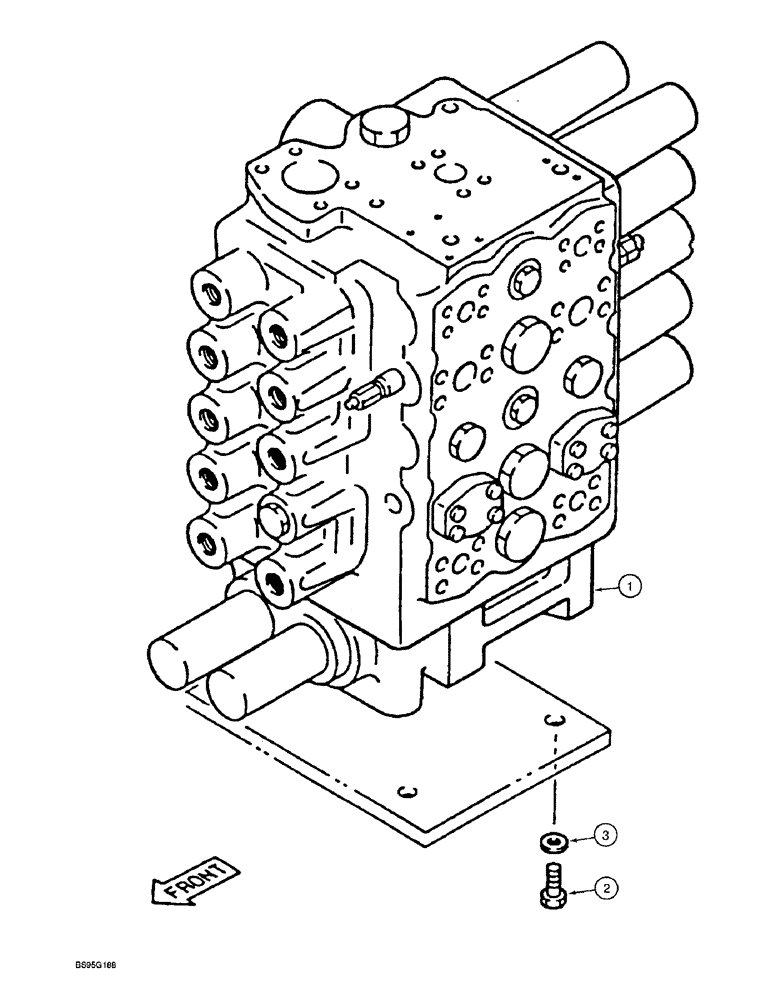 Схема запчастей Case 9060B - (8-108) - CONTROL VALVE MOUNTING (08) - HYDRAULICS