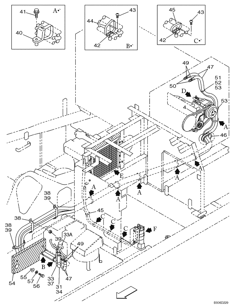 Схема запчастей Case CX330 - (09-024-00[02]) - CAB AIR CONDITIONING (09) - CHASSIS