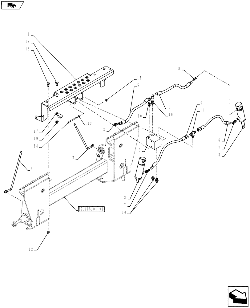 Схема запчастей Case TV380 - (35.734.AH[01]) - HYDRAULIC COUPLER (SR175-TV380) (35) - HYDRAULIC SYSTEMS