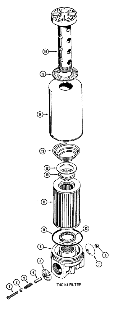 Схема запчастей Case 1530 - (078) - HYDRAULIC FILTER, 2 MOUNTING HOLES IN HEAD (18) - MISCELLANEOUS