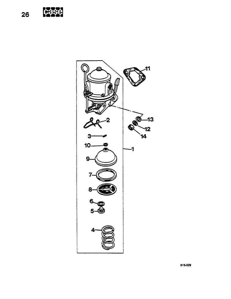 Схема запчастей Case LEYLAND - (26) - FUEL PUMP 