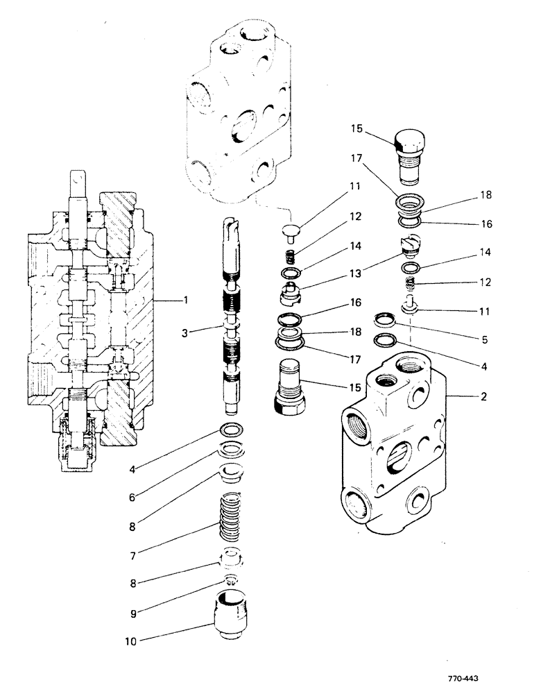 Схема запчастей Case 580F - (244) - SIDE SHIFT BACKHOE, STABILIZER VALVE (35) - HYDRAULIC SYSTEMS