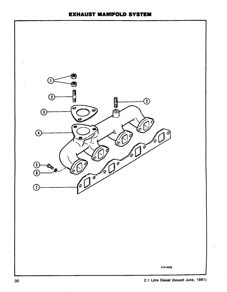 Схема запчастей Case DH4B - (30) - EXHAUST MANIFOLD SYSTEM (10) - ENGINE