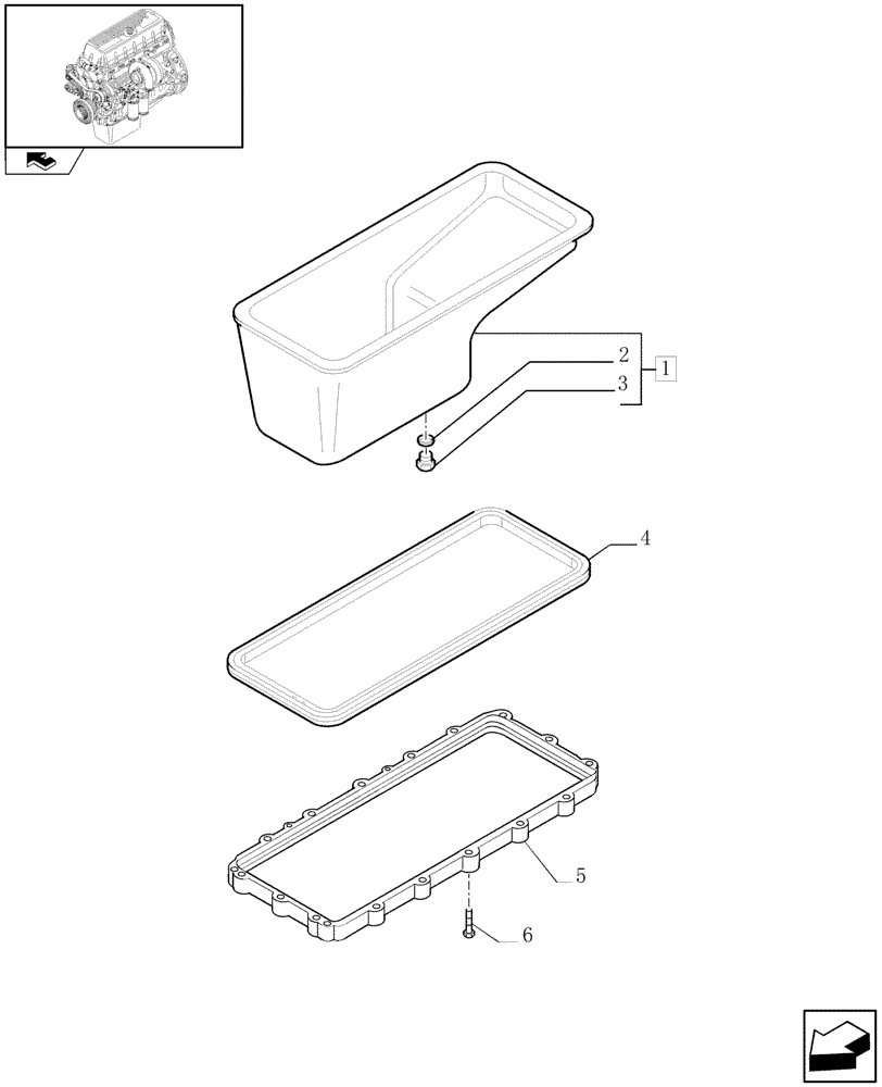 Схема запчастей Case F3AE0684P E909 - (0.04.2) - OIL SUMP & RELATED PARTS (504045968) 