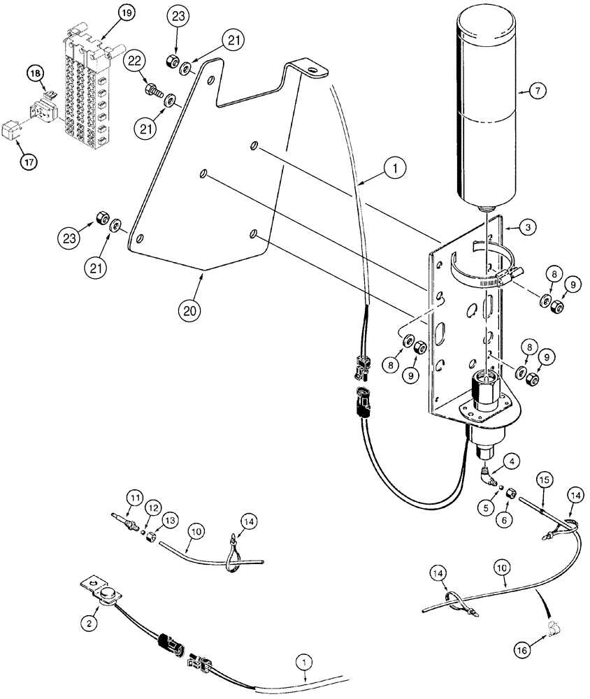 Схема запчастей Case 621C - (04-100) - COLD START SYSTEM, NORTH AMERICA ONLY (04) - ELECTRICAL SYSTEMS