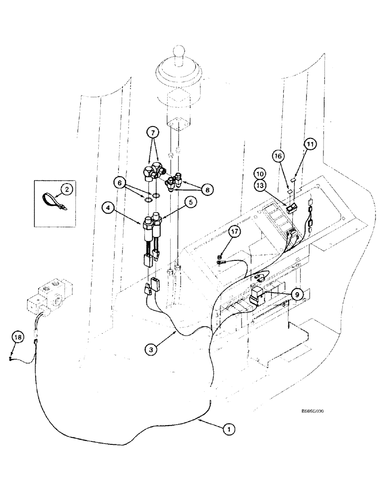 Схема запчастей Case 821B - (4-27A) - RIDE CONTROL HARNESS (04) - ELECTRICAL SYSTEMS