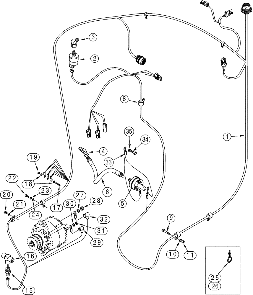 Схема запчастей Case 821C - (04-14) - HARNESS, REAR (04) - ELECTRICAL SYSTEMS