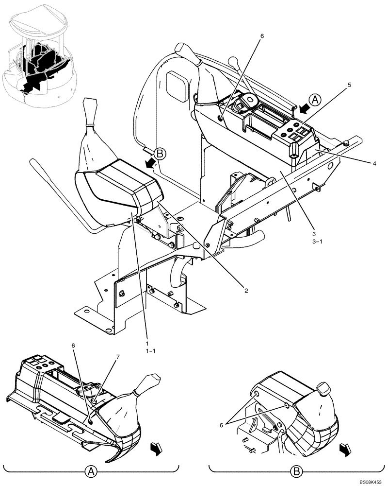 Схема запчастей Case CX27B BTW - (01-028) - COVER ASSY (PW03M01702F1) (90) - PLATFORM, CAB, BODYWORK AND DECALS