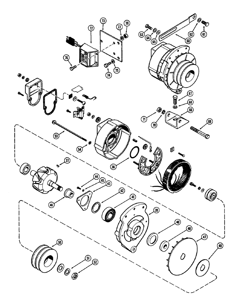 Схема запчастей Case 400C - (062) - ALTERNATOR, (336B) DIESEL ENGINE (04) - ELECTRICAL SYSTEMS