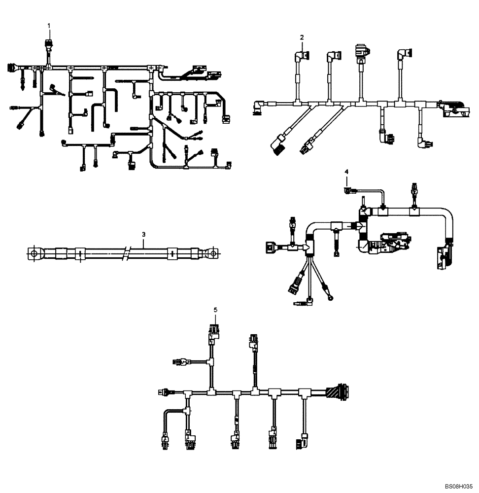 Схема запчастей Case 327B - (67A00001960[001]) - WIRING HARNESS, CHASSIS (SIMPLE MUX P.I.N. HHD0327BN7PG56159 AND AFTER) (84129639) (13) - Electrical System / Decals