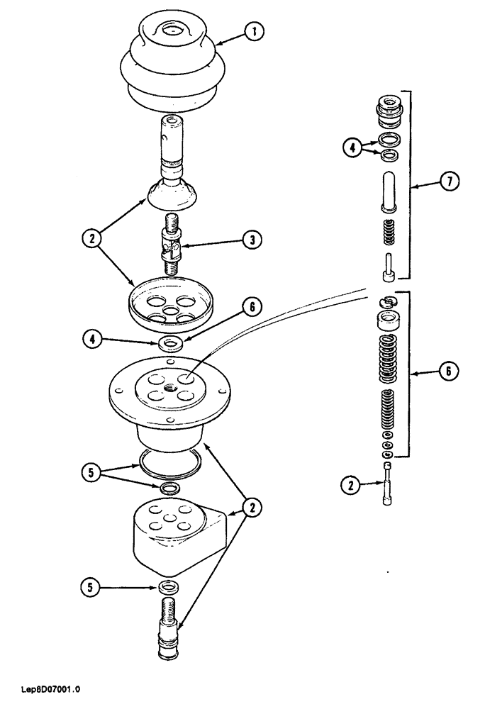 Схема запчастей Case 688 - (8-110) - HAND CONTROL VALVE, P.I.N. FROM 11645 AND AFTER (08) - HYDRAULICS