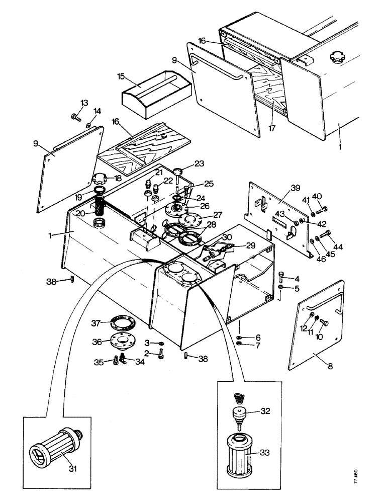 Схема запчастей Case 850 - (G08-1) - SEAT AND TANK (05) - UPPERSTRUCTURE CHASSIS