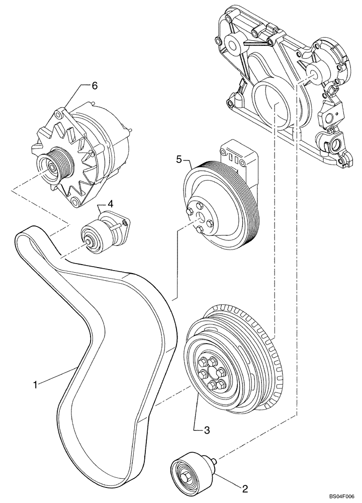 Схема запчастей Case 465 - (02-34) - WATER PUMP - CONTROL (02) - ENGINE