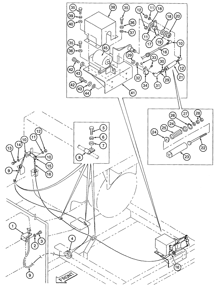 Схема запчастей Case 9060 - (3-07A) - THROTTLE AND FUEL SHUTOFF CONTROLS, P.I.N. EAC0600003 AND AFTER (03) - FUEL SYSTEM