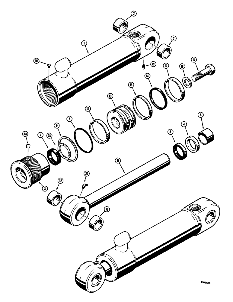 Схема запчастей Case 350B - (238) - G101250 DOZER ANGLE CYLINDER (07) - HYDRAULIC SYSTEM