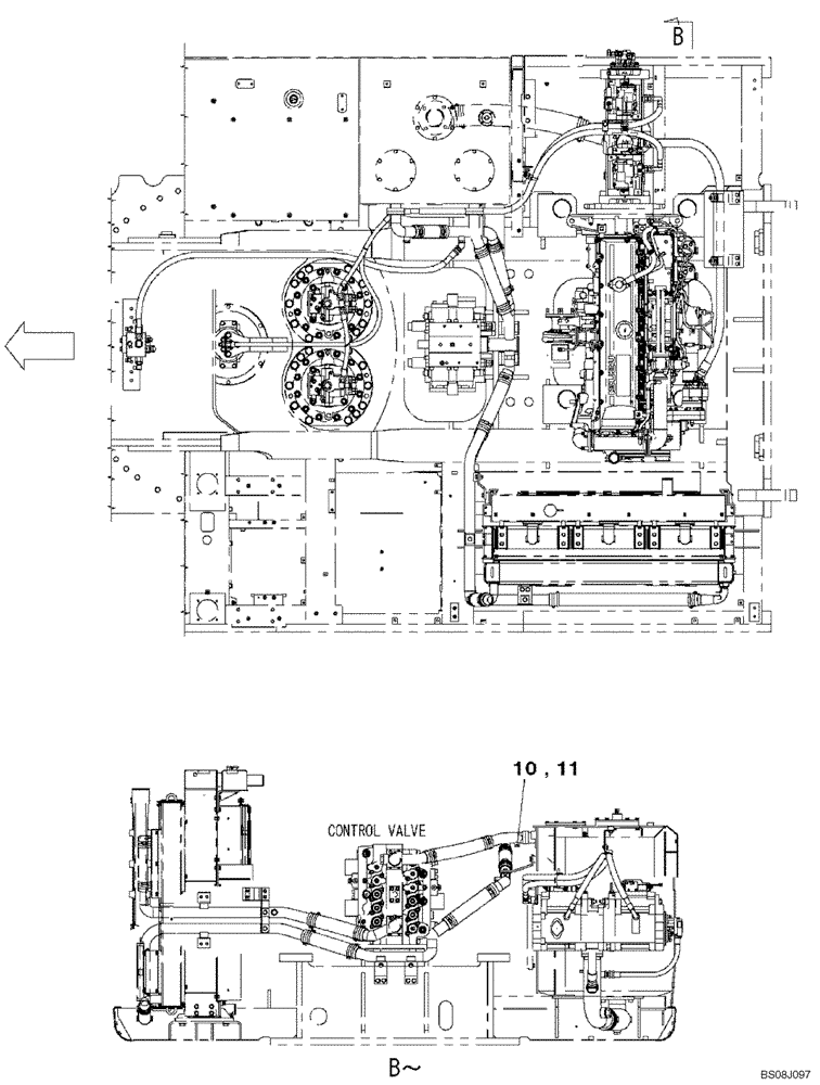 Схема запчастей Case CX800B - (08-27[02]) - HYDRAULIC CIRCUIT - PLUG, BLANK-OFF (WITHOUT SELF-DETACHING COUNTERWEIGHT SYSTEM) (08) - HYDRAULICS