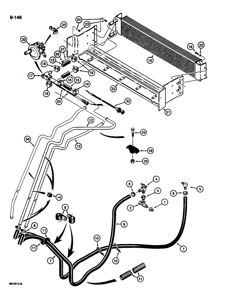 Схема запчастей Case 680L - (9-146) - CAB HEATING SYSTEM (09) - CHASSIS/ATTACHMENTS