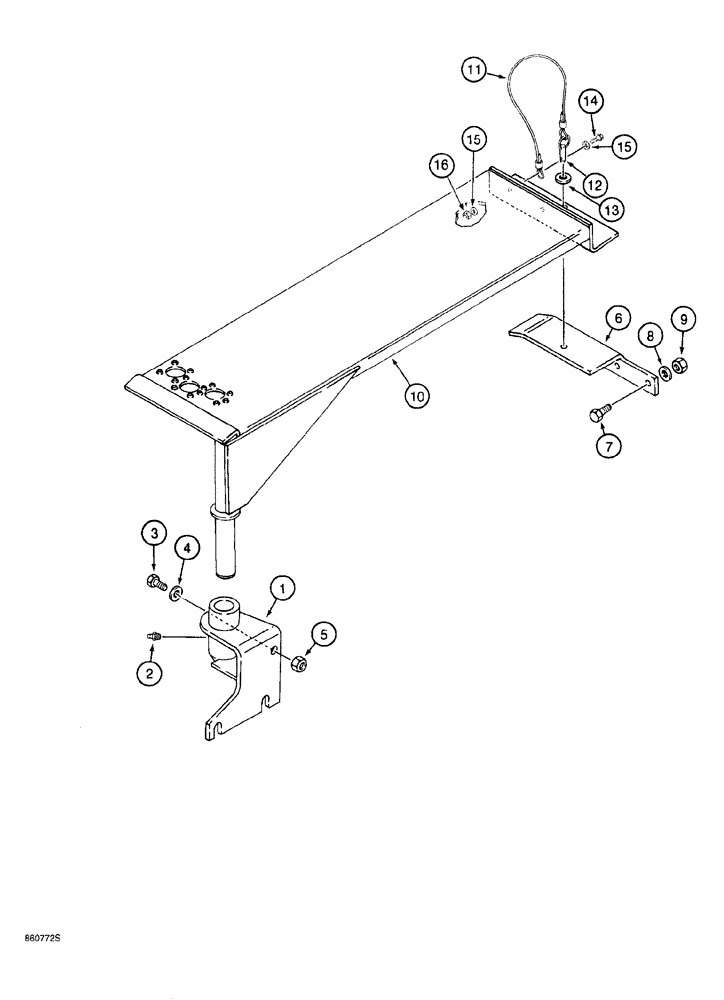 Схема запчастей Case 760 - (09-028) - BACKHOE WALKWAY (84) - BOOMS, DIPPERS & BUCKETS