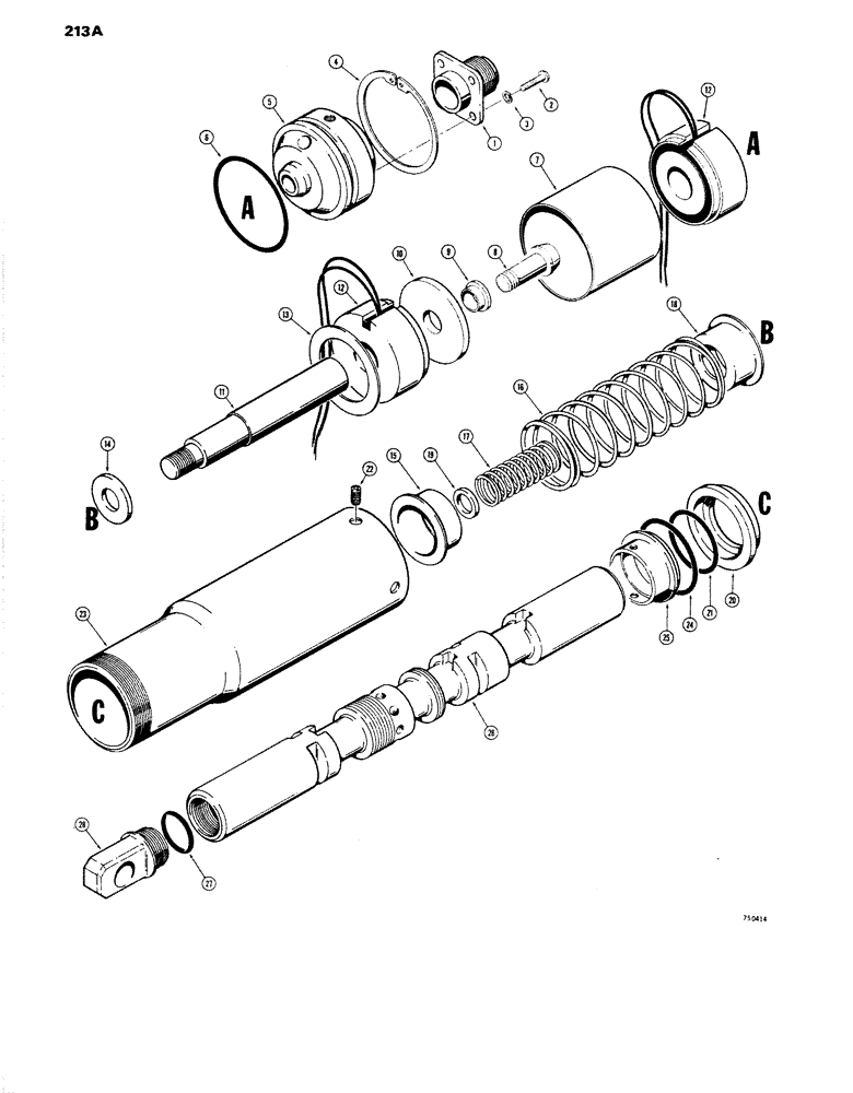 Схема запчастей Case W14 - (213A) - D71227 AND D71229 LIFT SPOOLS (08) - HYDRAULICS