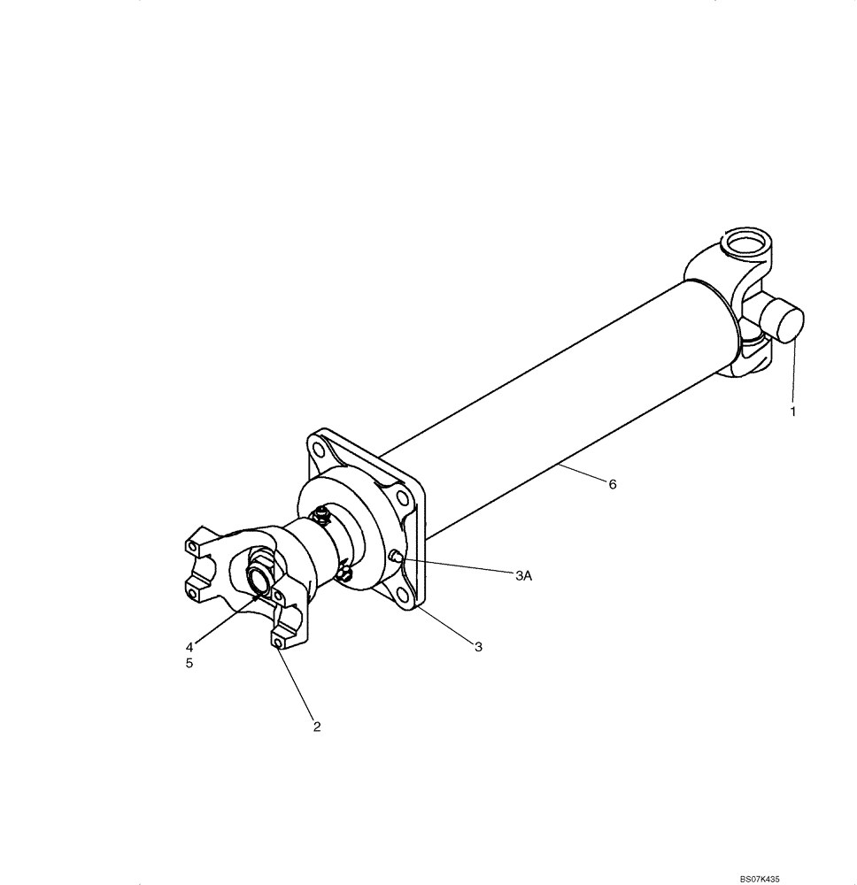 Схема запчастей Case 621E - (06-63) - DRIVE SHAFT, FRONT (06) - POWER TRAIN