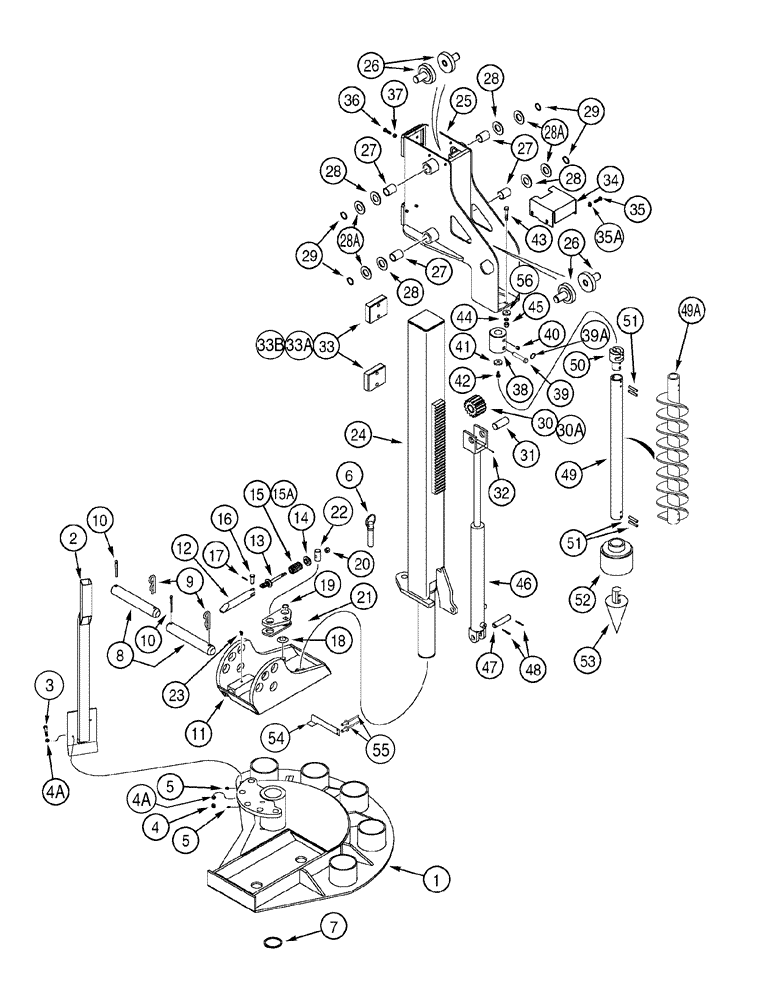 Схема запчастей Case 6030 - (09-14) - STAKEDOWN (09) - CHASSIS/ATTACHMENTS