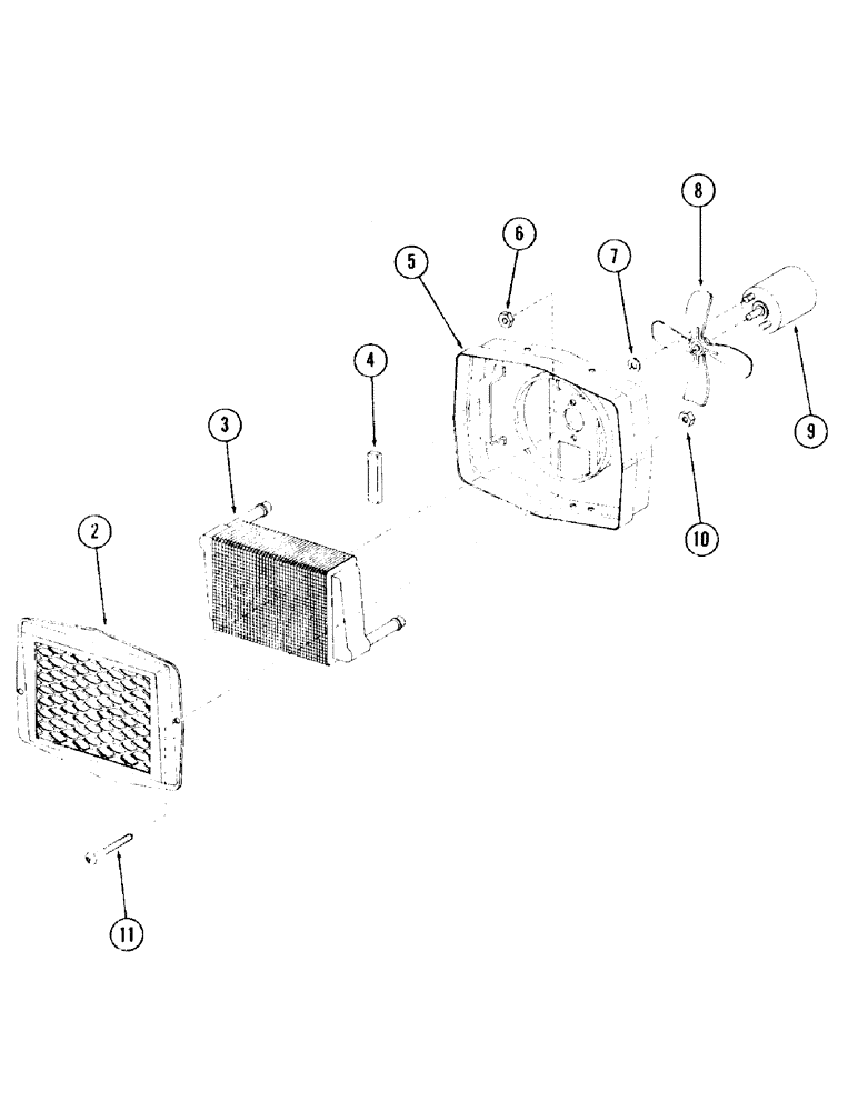 Схема запчастей Case 120 - (307) - HEATER (50) - CAB CLIMATE CONTROL
