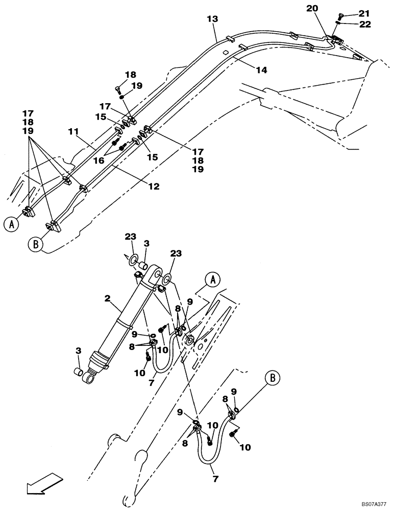 Схема запчастей Case CX460 - (08-13) - HYDRAULICS - BUCKET (08) - HYDRAULICS