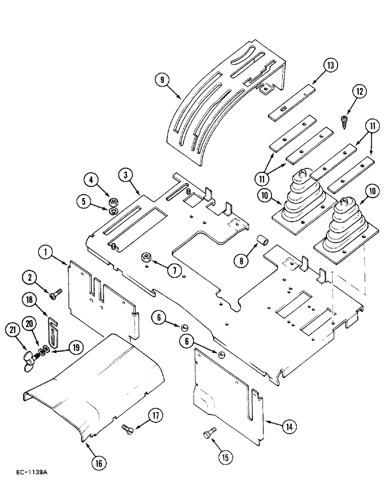 Схема запчастей Case 380B - (9-282) - REAR PANELS (09) - CHASSIS/ATTACHMENTS