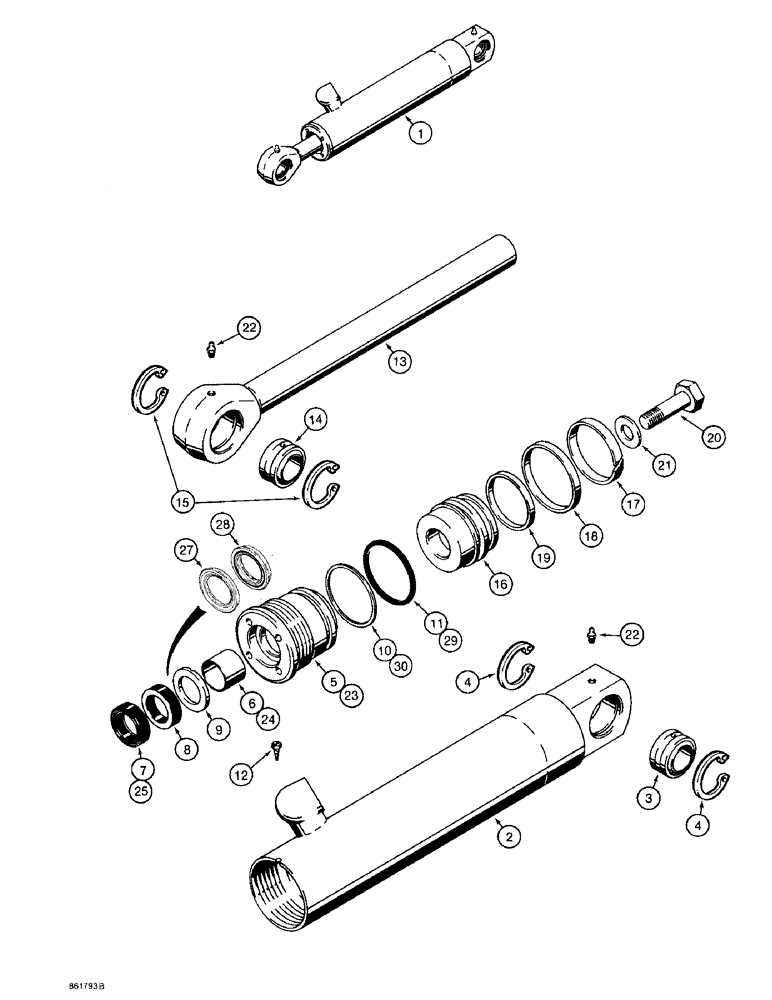 Схема запчастей Case 480F LL - (8-148) - THREE-POINT HITCH PITCH CYLINDER (08) - HYDRAULICS