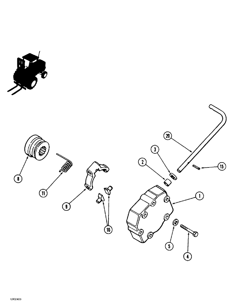 Схема запчастей Case 584E - (6-70) - TRANSAXLE, DIFFERENTIAL LOCK (06) - POWER TRAIN