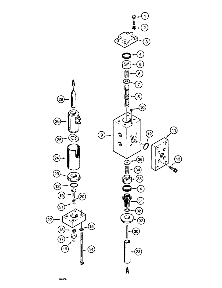 Схема запчастей Case 1187 - (234) - SOLENOID VALVE, USED WITH ROTARY CUTTER (07) - HYDRAULIC SYSTEM