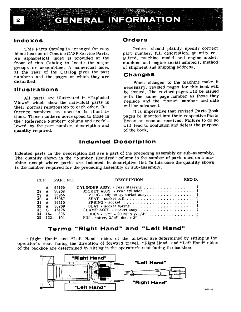 Схема запчастей Case 1150 - (002) - GENERAL INFORMATION (00) - GENERAL