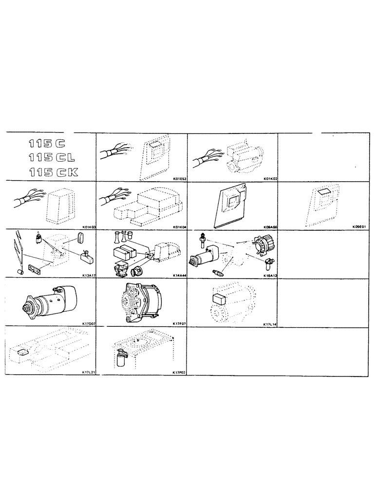 Схема запчастей Case 115CL - (0-17) - 115C, 115CL, 115CK 