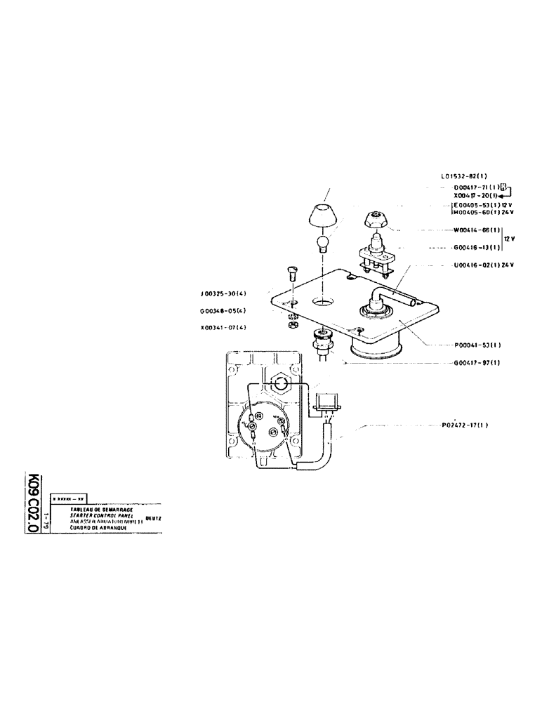 Схема запчастей Case LC80M - (082) - STARTER CONTROL PANEL 