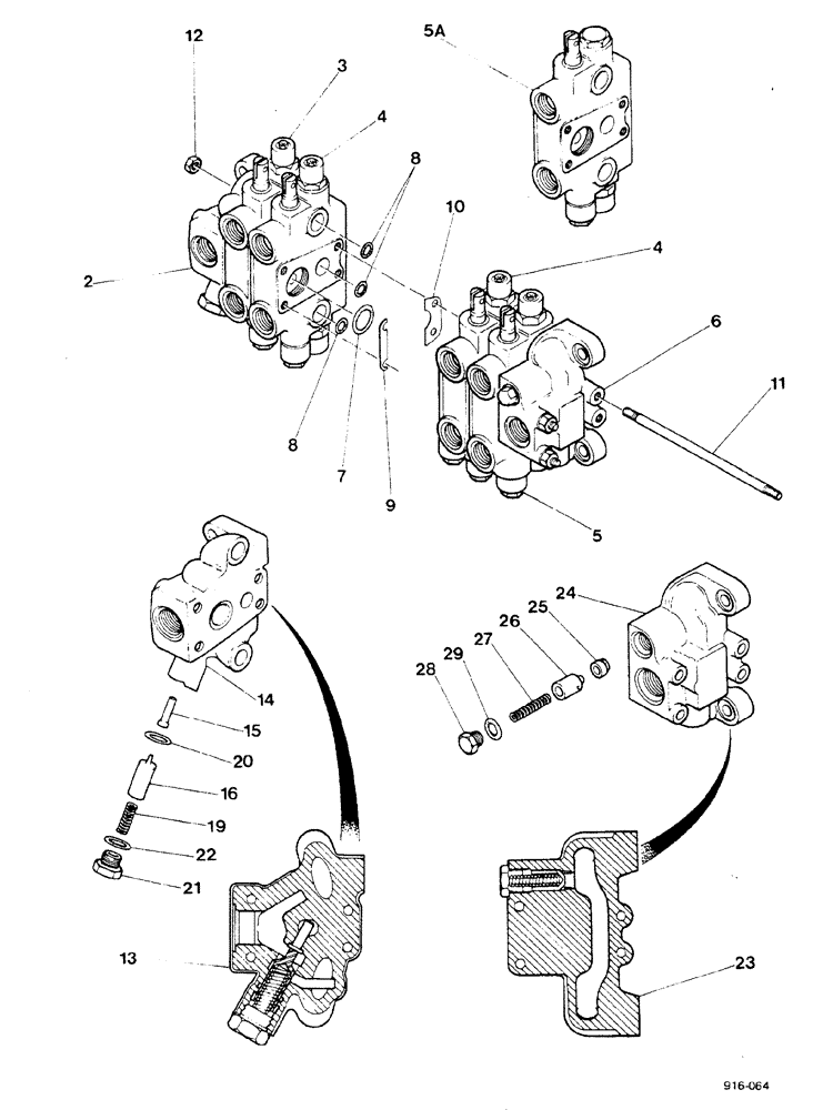 Схема запчастей Case 580F - (234) - BACKHOE, CONTROL VALVE (35) - HYDRAULIC SYSTEMS